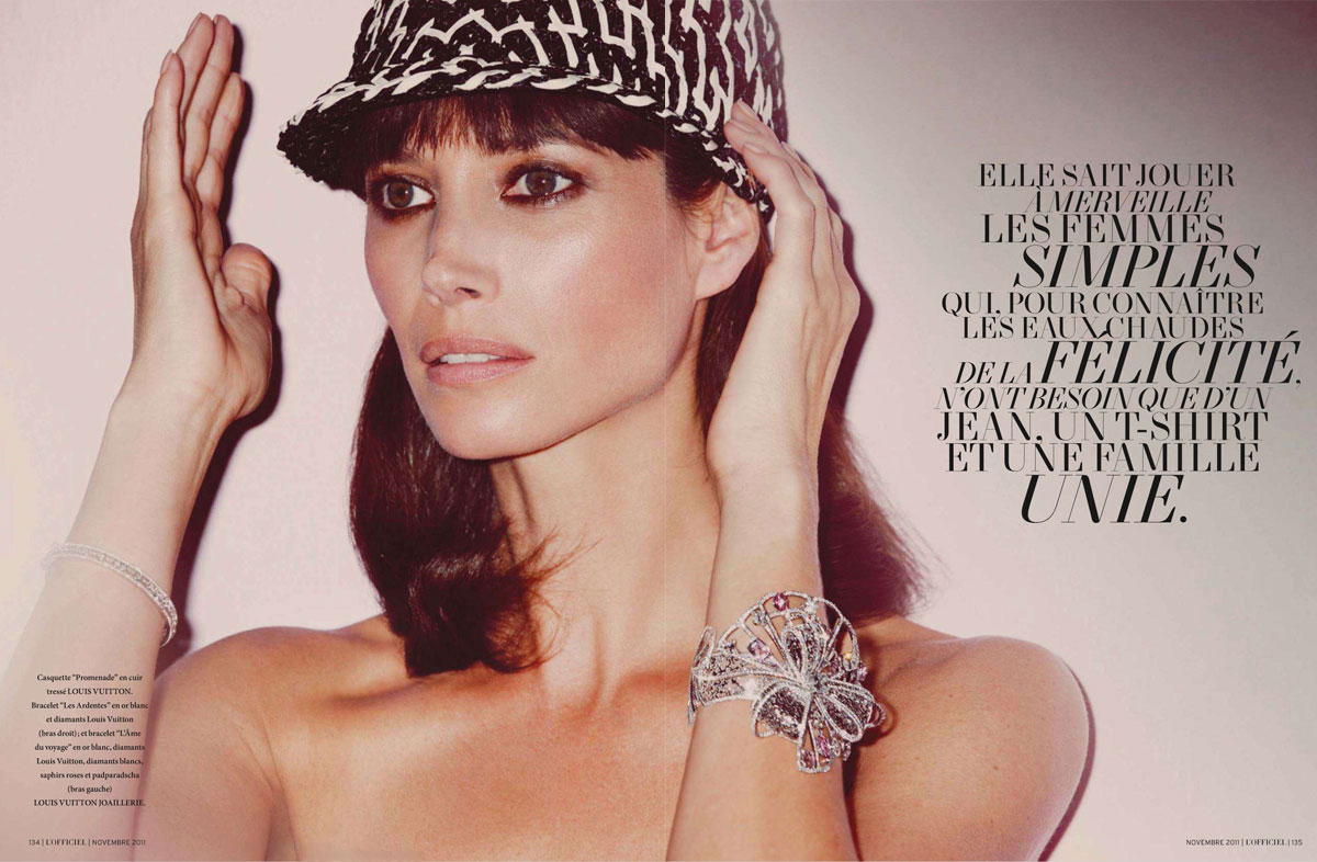 Modern magazine AD LOUIS VUITTON Jewelry Top Model Christie Turlington  031822