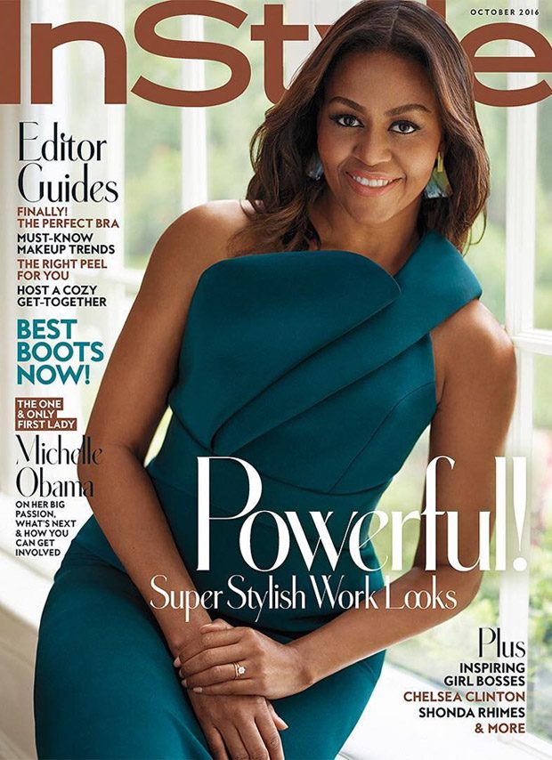 First Lady Michelle Obama Graces The Cover Of Instyle October Issue