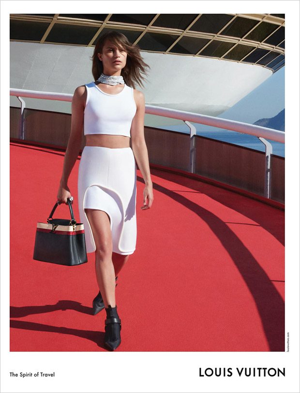 Alicia Vikander spotted in Louis Vuitton Cruise - 9Style
