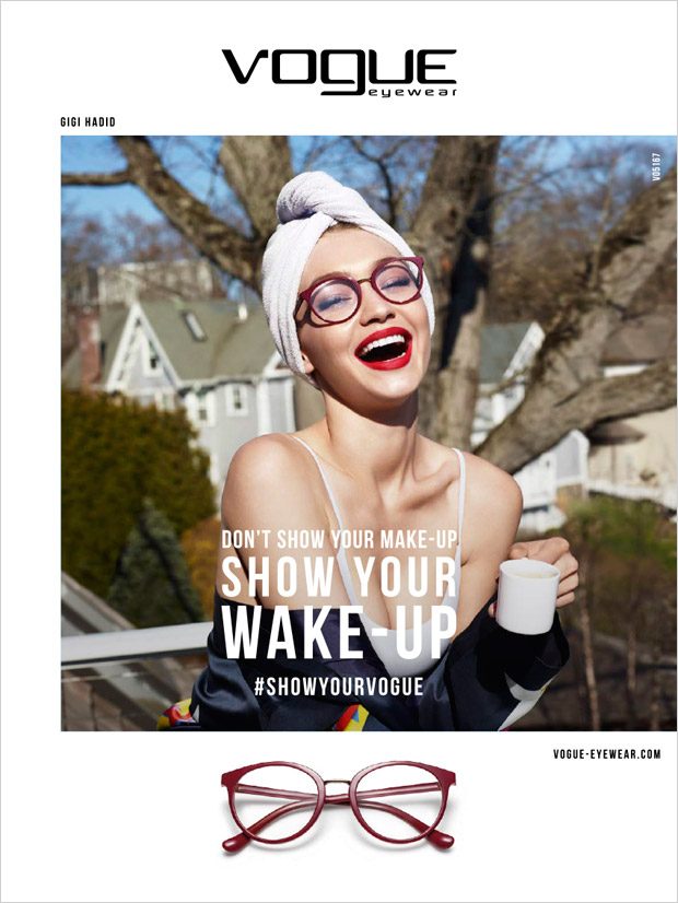 Gigi Hadid Is The Face Of Vogue Eyewear Special Collection 