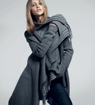 Sasha Pivovarova for OVS Industry Fall Winter 2011.12