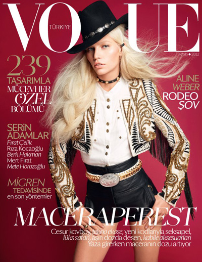 Aline Weber in Balmain for Vogue Turkey May 2012