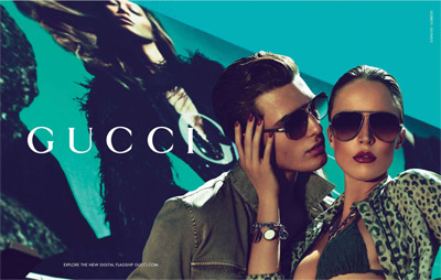 Gucci Cruise 2011 Eyewear: Nikola Jovanovic and Raquel Zimmermann by ...