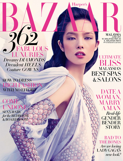 Sun Fei Fei by Gan for Harper's Bazaar Malaysia June 2011