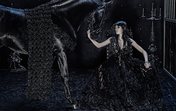 Edie Campbell for Alexander McQueen Fall Winter 2014.15