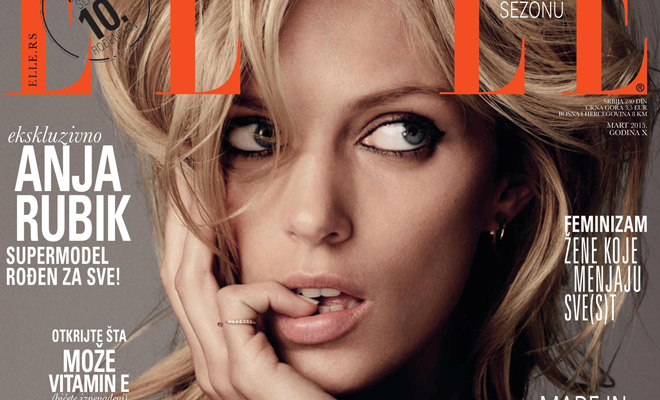 Anja Rubik for Elle Serbia March 2015