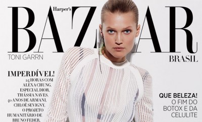 Toni Garrn for Harper's Bazaar Brazil by David Roemer