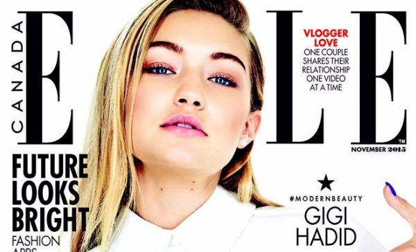 Gigi Hadid Covers Elle Canada November 2015