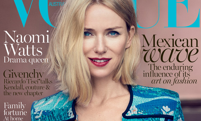 Naomi Watts in Burberry Prorsum for Vogue Australia