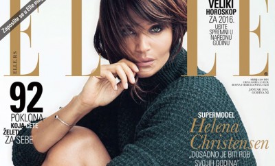 Helena Christensen Covers Elle Serbia January 2016