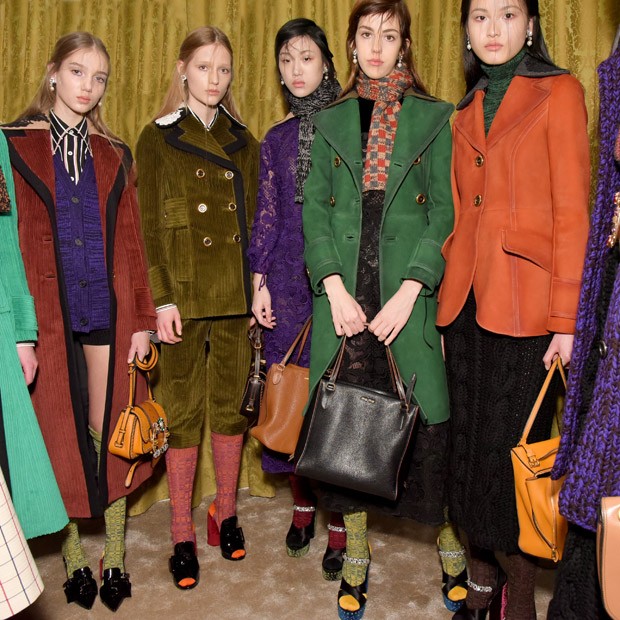 Backstage at Miu Miu’s Autumn 2016 Presentation