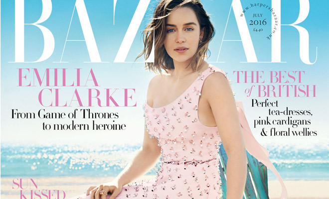 Emilia Clarke Covers Harper's Bazaar UK July 2016