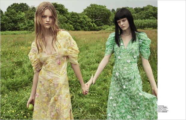 Willow Hand & Hannah Elyse by Mariano Vivanco for Vogue Russia