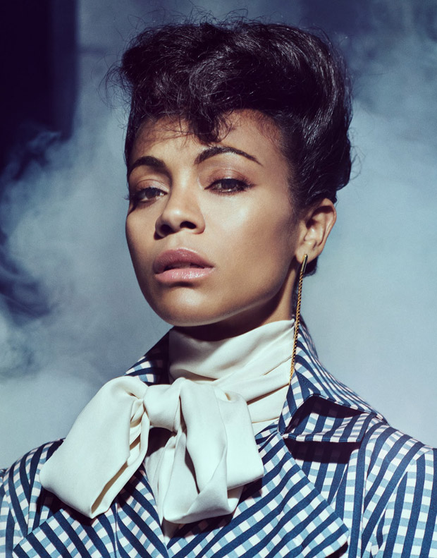 Zoe Saldana Channels Prince for The Edit Magazine