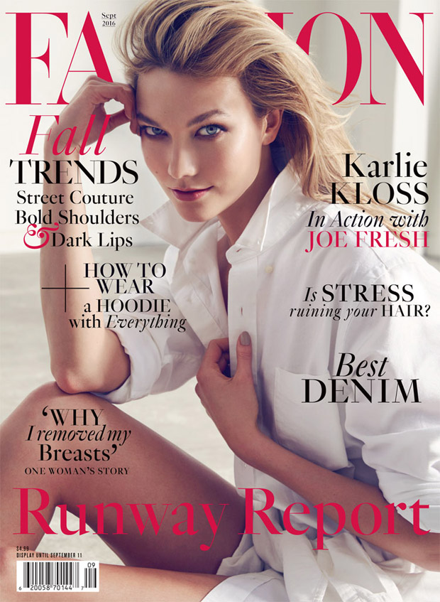 Karlie Kloss Stars in Fashion Magazine September 2016 Cover Story