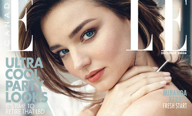 Miranda Kerr is the Cover Star of Elle Canada December 2016 Issue