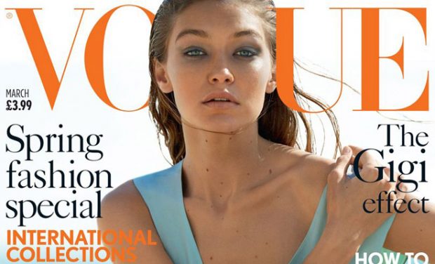 Gigi Hadid is the Cover Girl of British Vogue March 2017 Issue