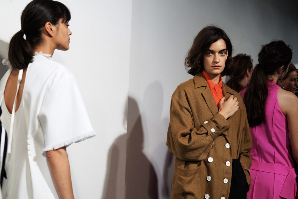 #LFW Backstage at EUDON CHOI Spring Summer 2018