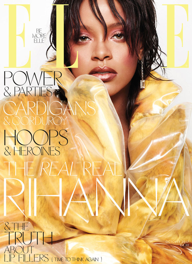 Rihanna is the Cover Girl of ELLE Magazine October 2017 Issue