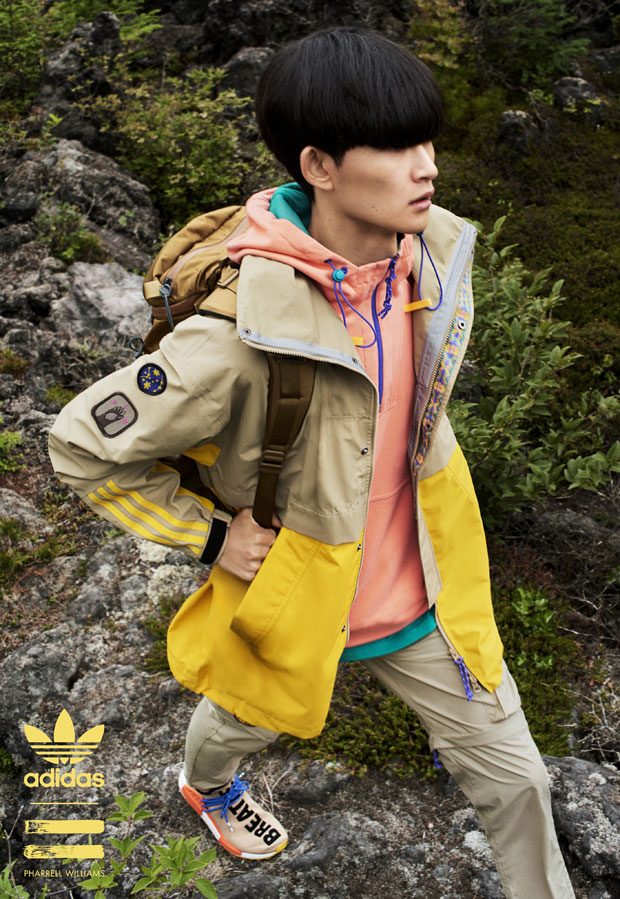 men's adidas originals pharrell williams hu hiking 3-layer jacket