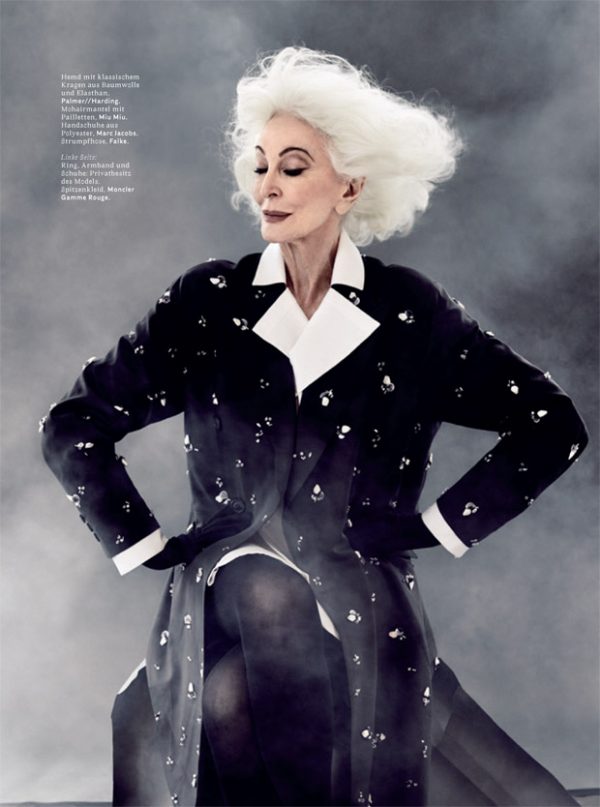 Fashion Icon Carmen Dell'Orefice Stars in L'Officiel Switzerland March ...