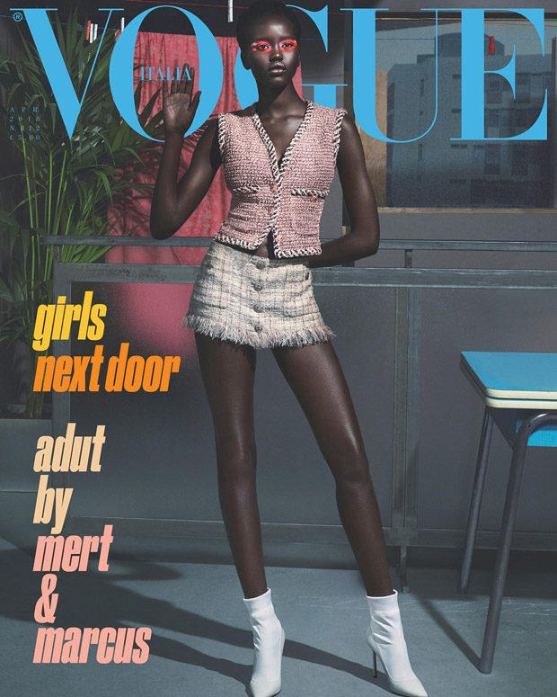 Adut Akech, Amandine Renard &amp; Birgit Kos Cover Vogue Italia April 2018 Issue