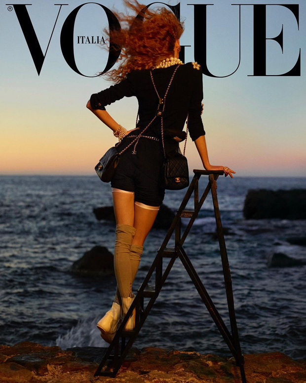 Rianne Van Rompaey Models Chanel for Vogue Italia April 2019