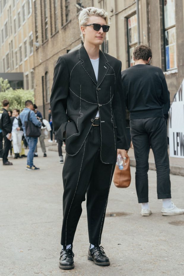 LONDON FASHION WEEK MEN'S SS20 STREET STYLE DAY 1