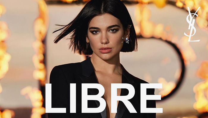 Dua Lipa smolders for the Yves Saint Laurent Libre Le Parfum Campaign