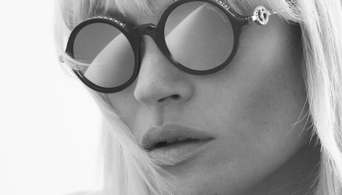 Kate Moss Models Giorgio Armani Fall Winter 2019 Eyewear Collection