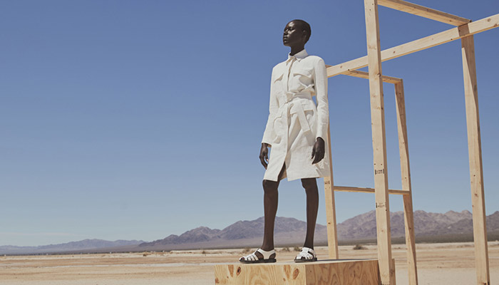 Ajak Deng Models The Row x Neiman Marcus Capsule Collection