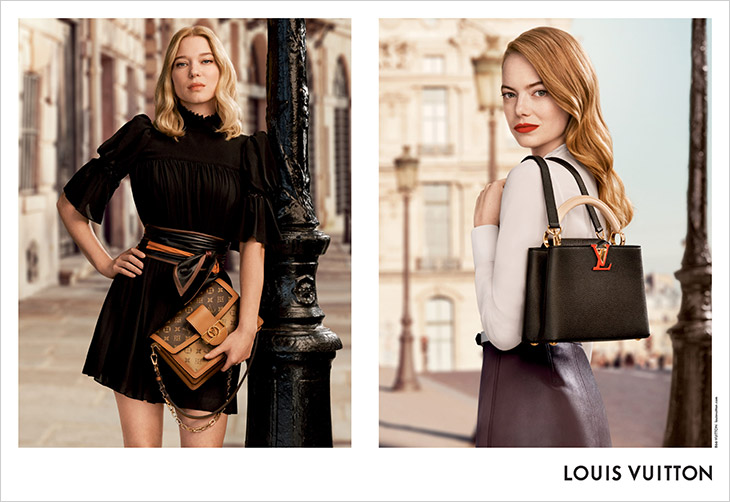 Emma Stone, Alicia Vikander & Lea Seydoux Model Louis Vuitton Handbags