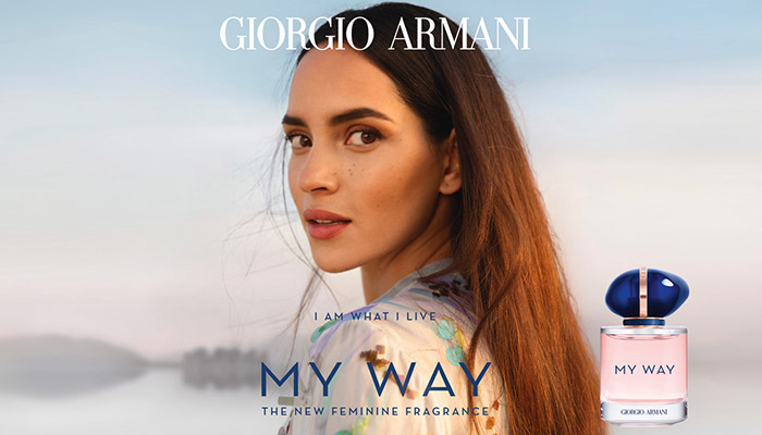 Adria Arjona is the Face of Giorgio Armani My Way Fragrance