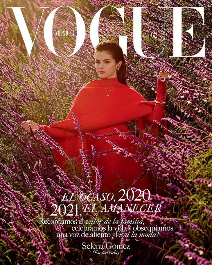 Selena Gomez In Louis Vuitton Belted Coat @ Vogue Mexico December