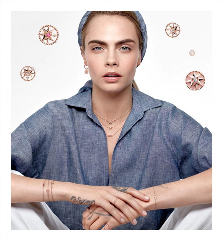 Cara Delevingne Is The Face Of Dior Rose Des Vents 2021 Jewelry