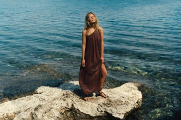 Anna Ewers Models MASSIMO DUTTI SS21 Swimwear Collection