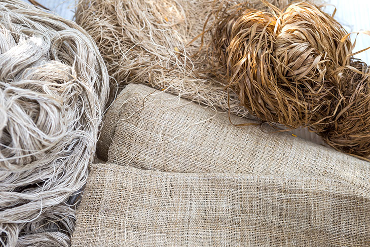 Charcoal fine woven hemp fabric