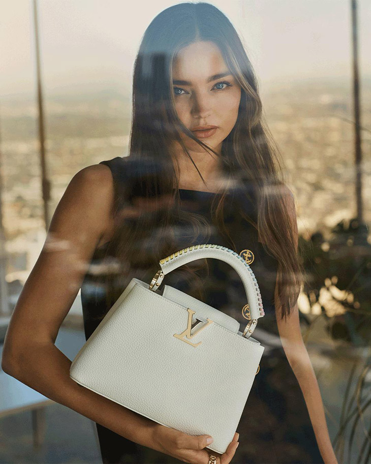 Miranda Kerr Models LOUIS VUITTON Capucines Bag Collection