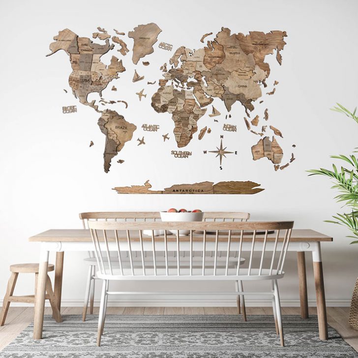 Travel, Learn and Explore With These Wooden World Maps by Enjoy The Wood