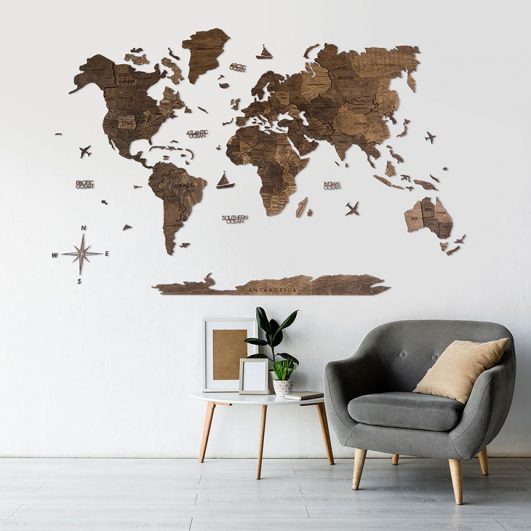 Travel, Learn and Explore With These Wooden World Maps by Enjoy The Wood