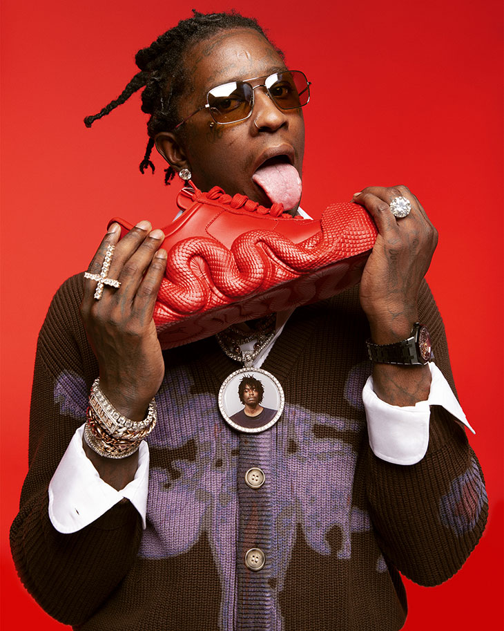 Zanotti Giuseppe Rapper Young Thug Collaborates With