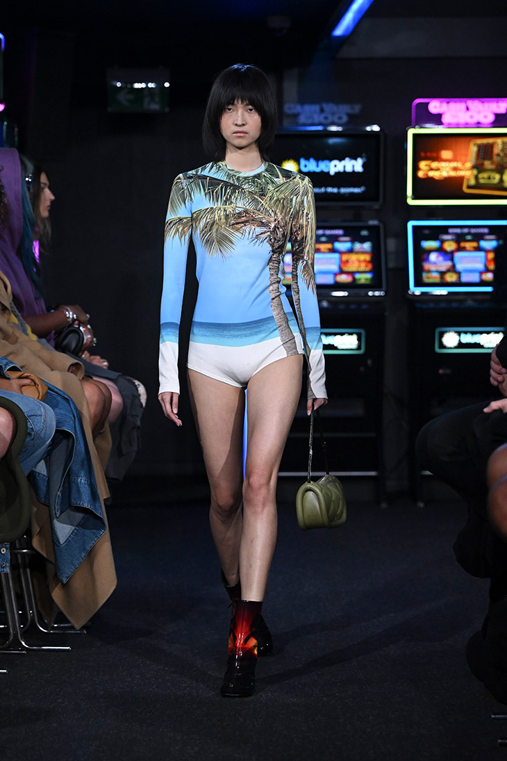 A model poses backstage at the Jw Anderson Spring/Summer 2024 fashion  News Photo - Getty Images