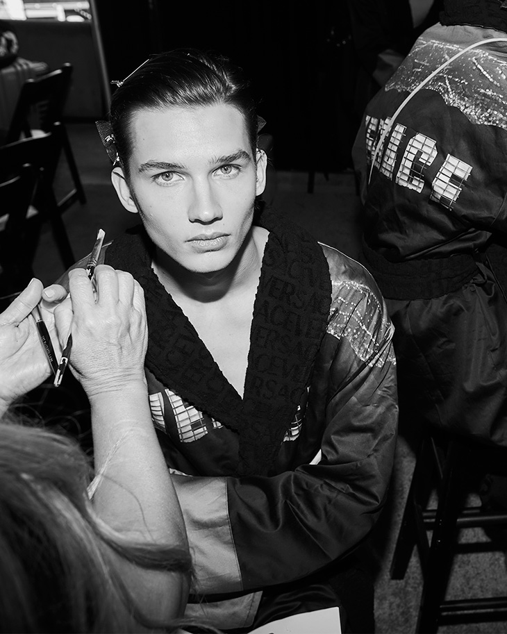 Go Backstage at VERSACE Los Angeles Runway Show