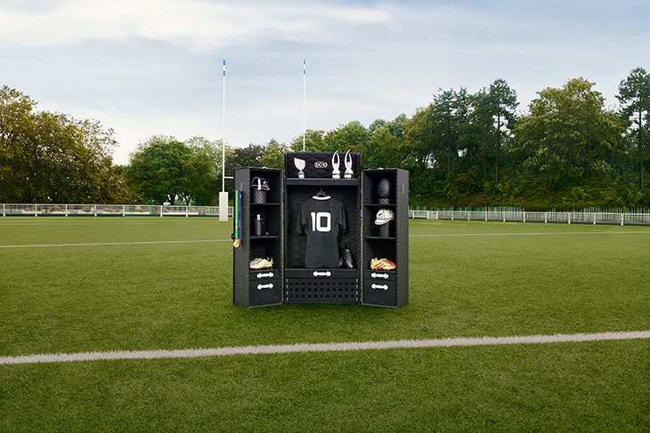 Louis Vuitton and rugby legend Dan Carter have immortalized his career with  a one-of-a-kind wardrobe trunk. The incredible Malle Vestiaire is priced at  a whopping $150,000 and comes packed with memorabilia. 
