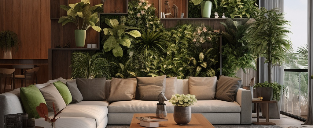 Creating Green And Floral Walls For Lively Indoor Decor