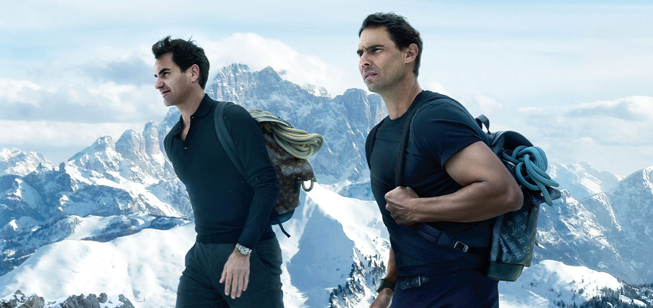 Louis Vuitton Presents New Campaign with Federer and Nadal