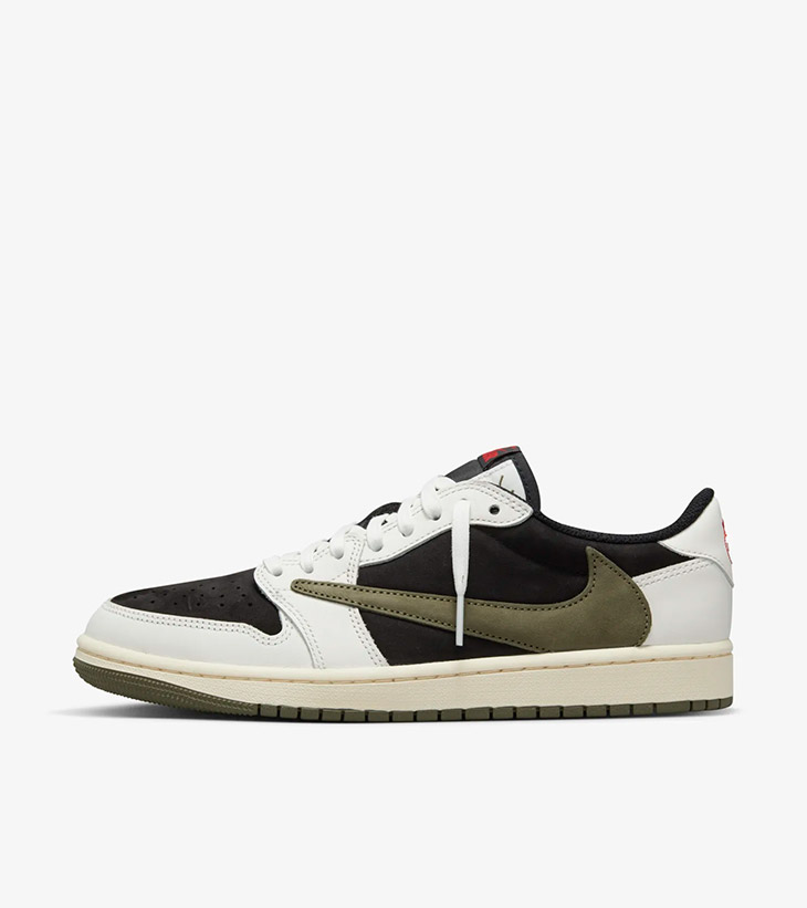 Travis Scott Jordan 1 Low Reverse Olive Medium Olive Release